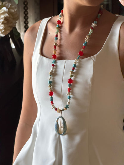 Sofía rojo+turquesa+beige