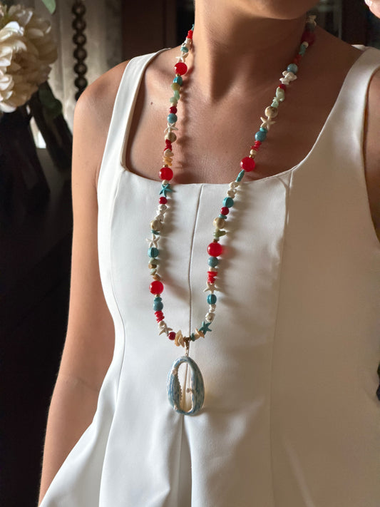 Sofía rojo+turquesa+beige
