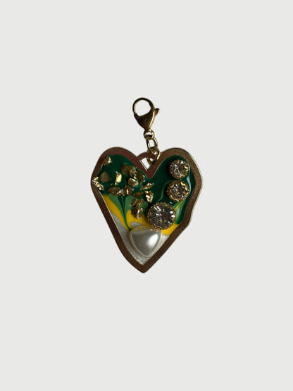 Charm corazón verde