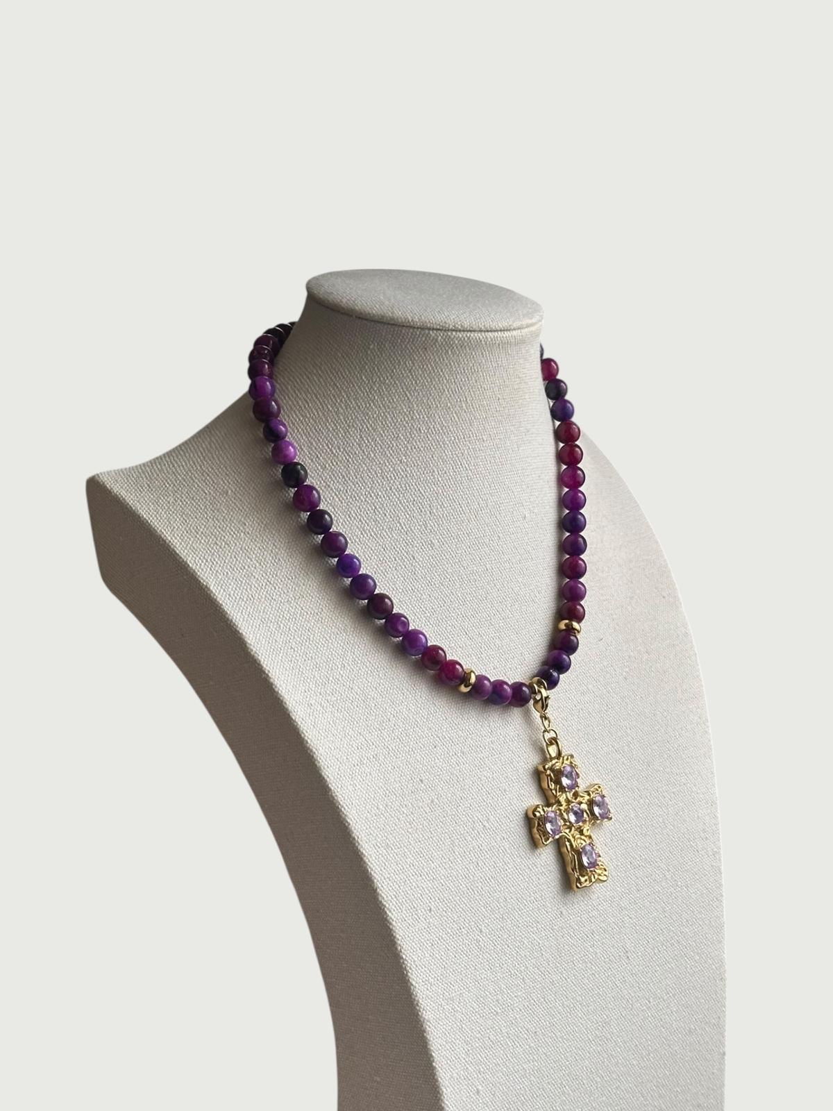 Lourdes morado y rosa