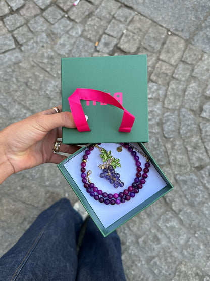 Lourdes morado y rosa