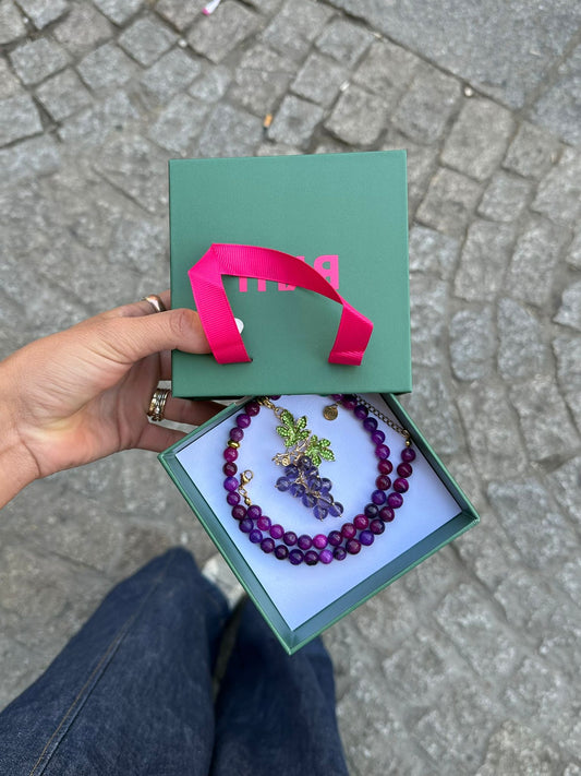 Lourdes morado y rosa