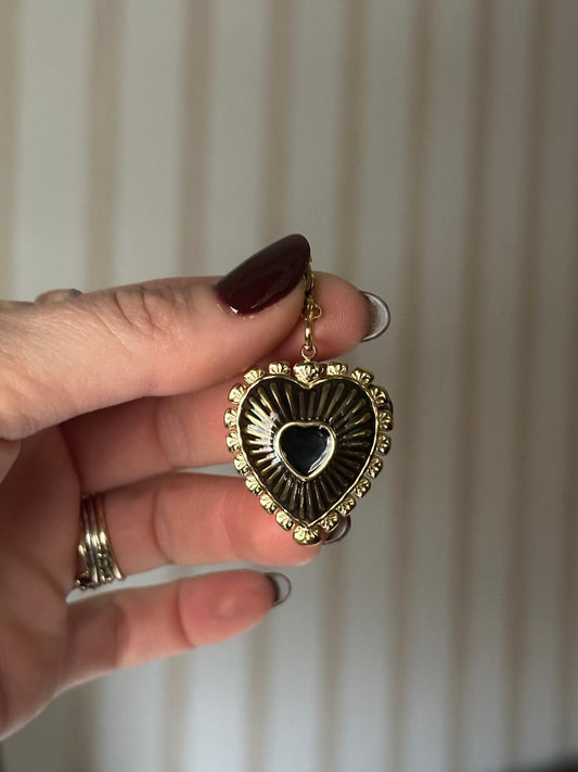 Charm corazón peq negro