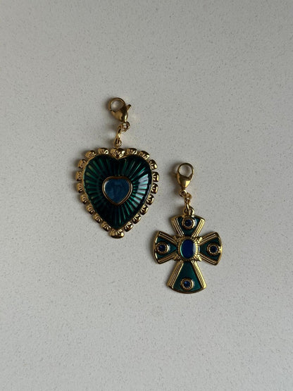 Charm corazón peq azul