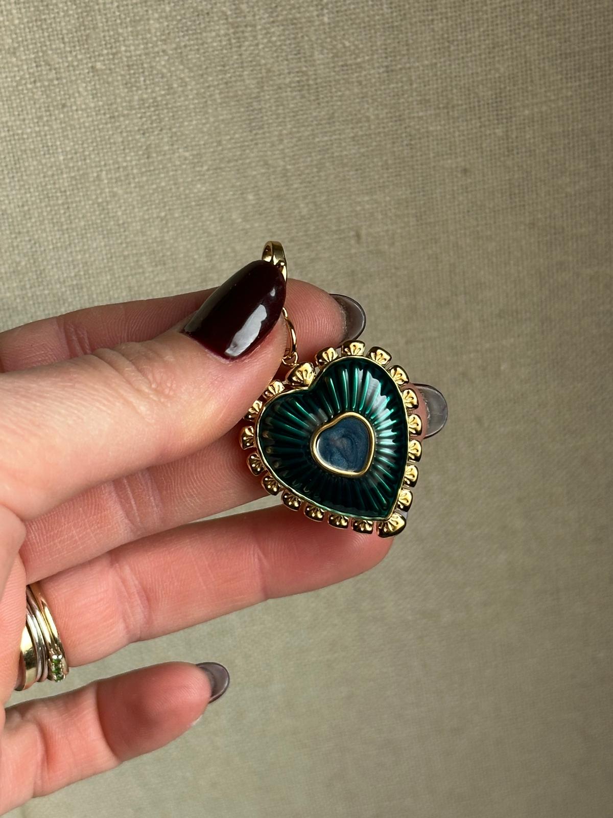 Charm corazón peq azul