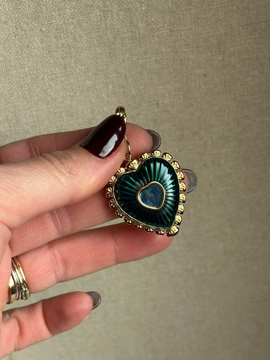 Charm corazón peq azul