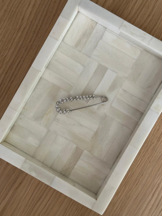 Broche clip plateado