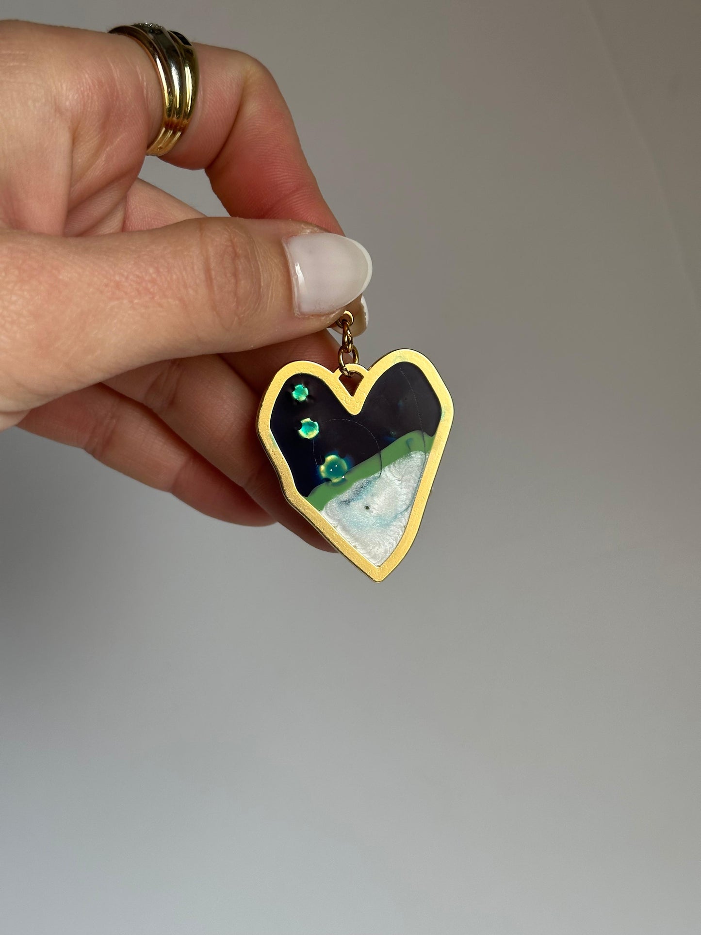 Charm corazón azul