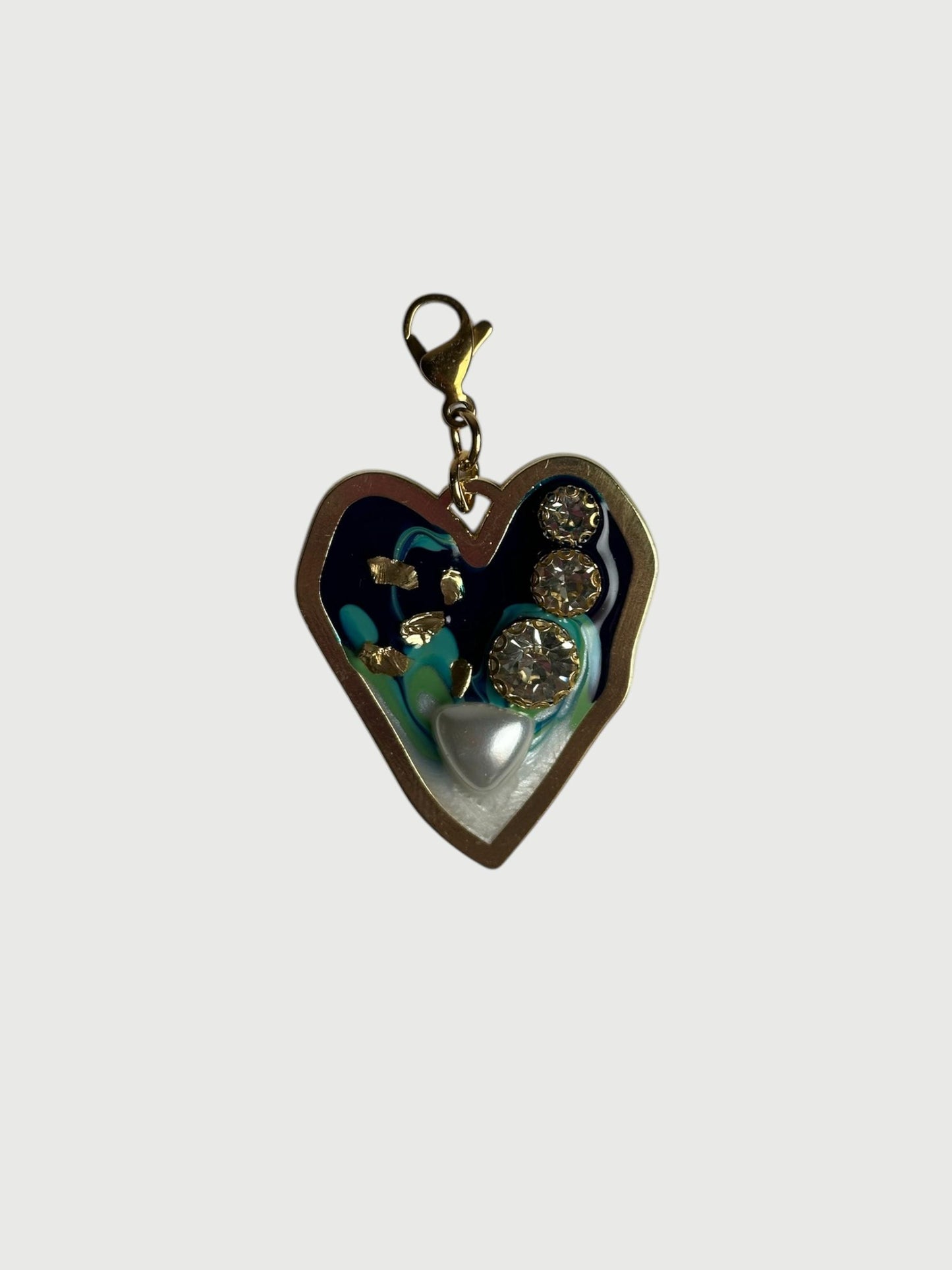 Charm corazón azul