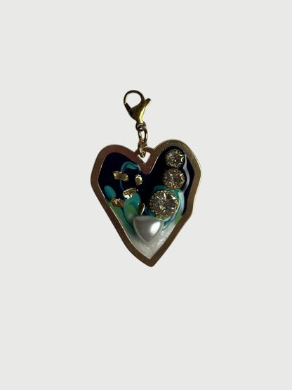 Charm corazón azul