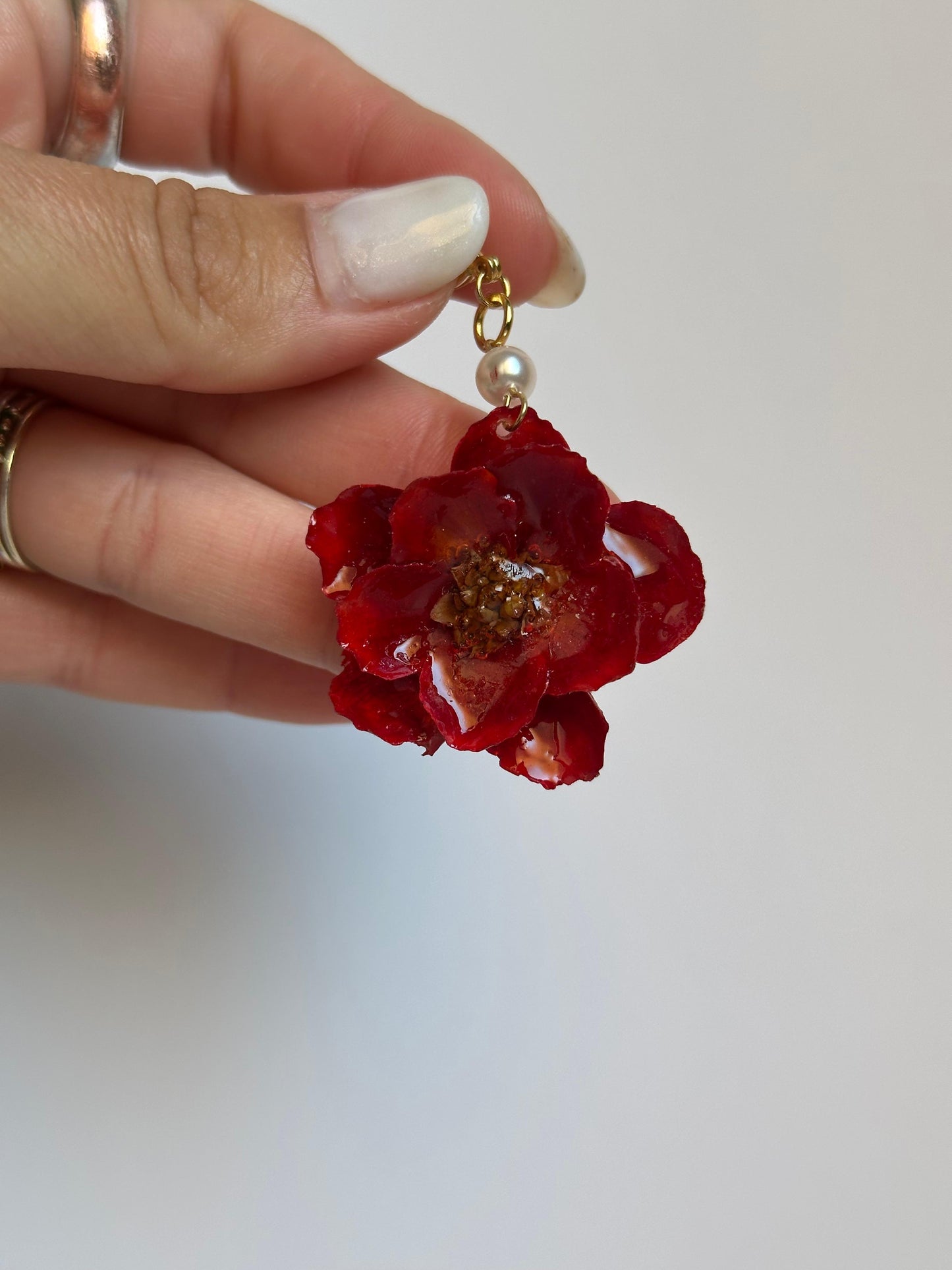 Flor papel rojo