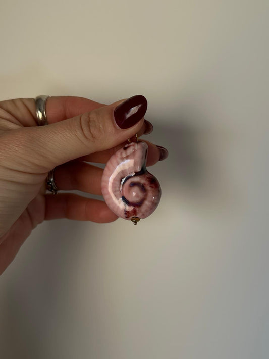 Concha cerámica rosa