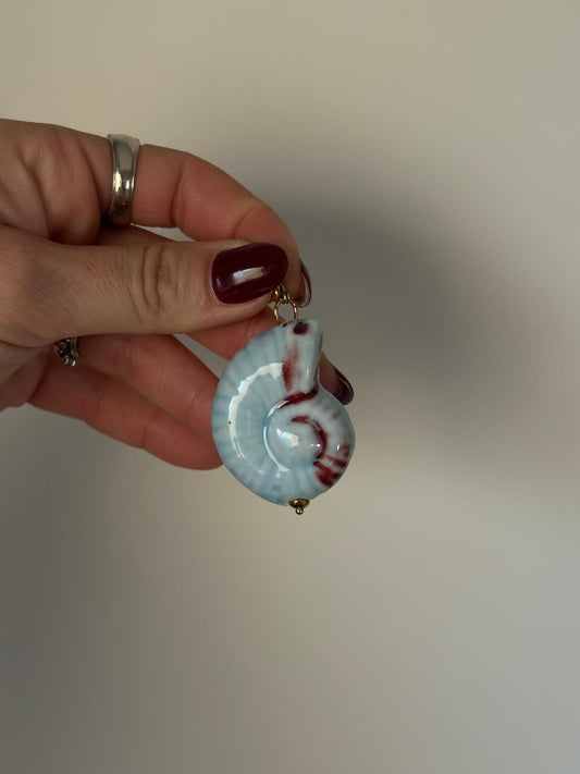 Concha cerámica azul